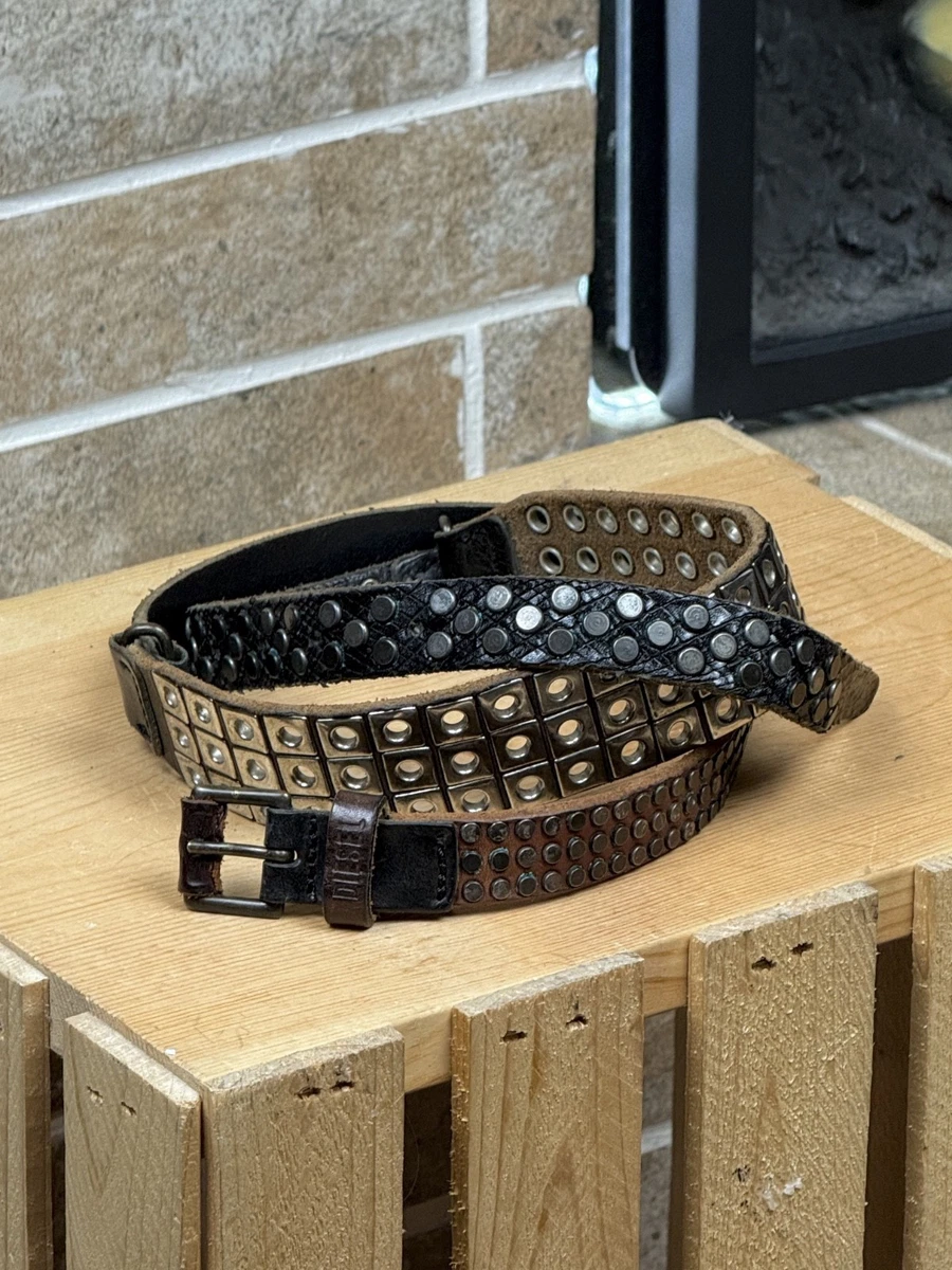 Diesel Leather Studded Belts for Men for sale | eBay