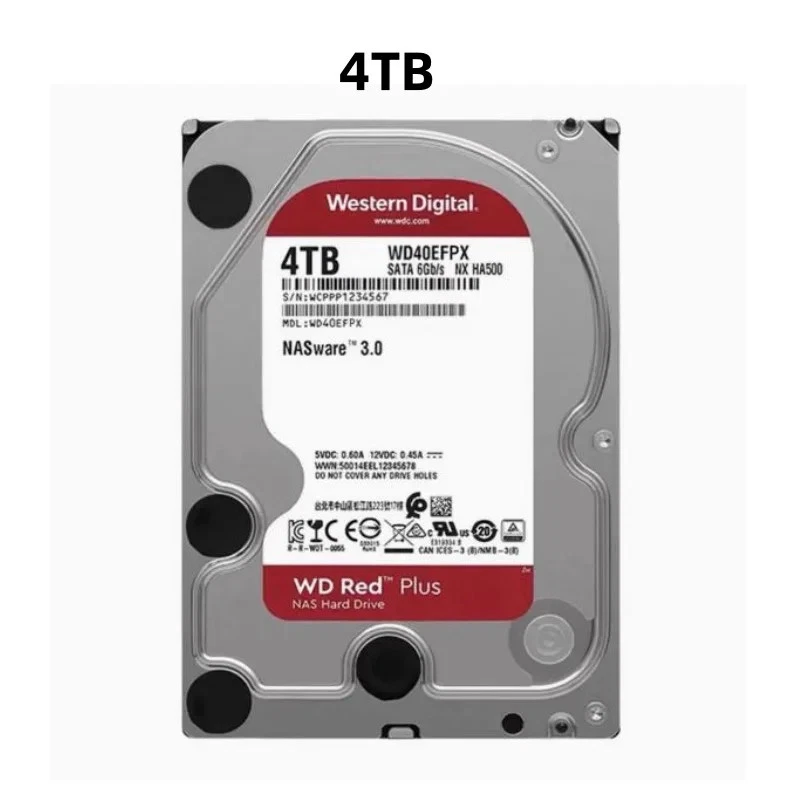 Disco rigido interno WD Red NAS da 1 TB a 6 TB, 5400/7200 RPM, SATA 6 Gb/s, 3,5" - Immagine 3 di 4