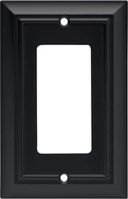 Architectural (1-Pack) Decorative Light Switch Cover Matte Black 1-Gang Decorato
