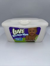 Luvs EMPTY Baby Wipes Full-Size Pop-Up Refillable Dispenser Container Hinged