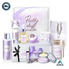10 Pc Lavender Spa Gift Basket for Women Bath Set Body Lotion Gift Box Birthday