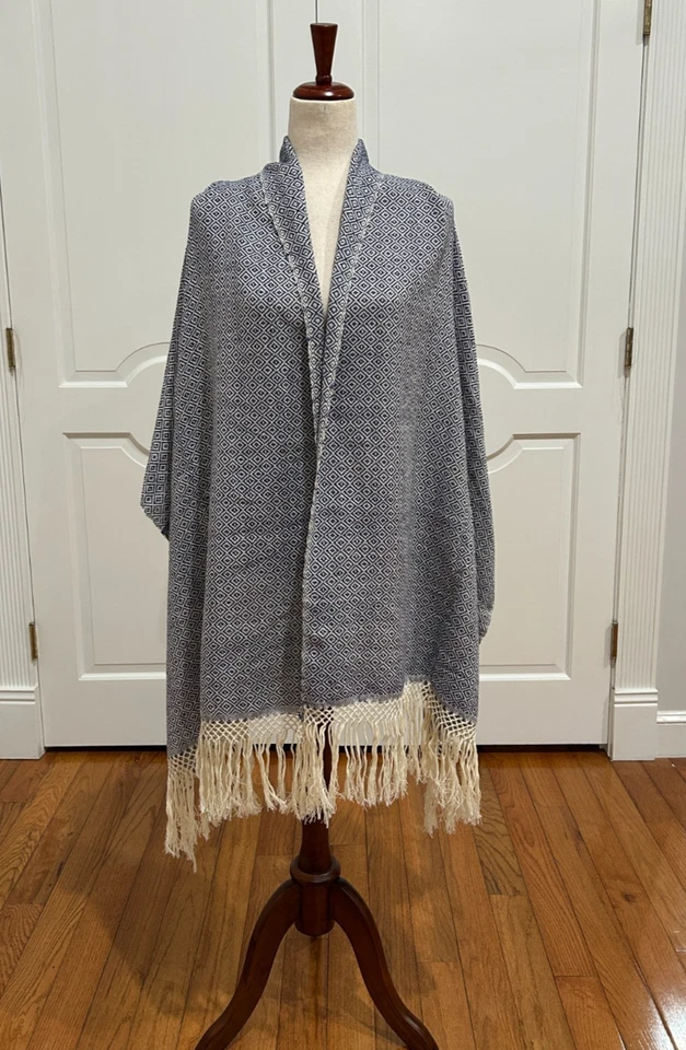 Rebozo tradicional mexicano de Oaxca Mex. Chal mexicano, hecho a mano Foto 2 de 4