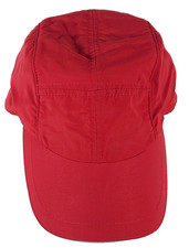 LL Bean Cycling Hat Mens Nylon Red 5-Panel Bi...