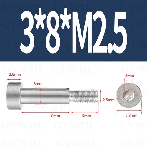 A2 Stainless Steel Socket Shoulder Bolts M2.5 - M12 Hex Allen Cap Head Screws - Picture 28 of 183