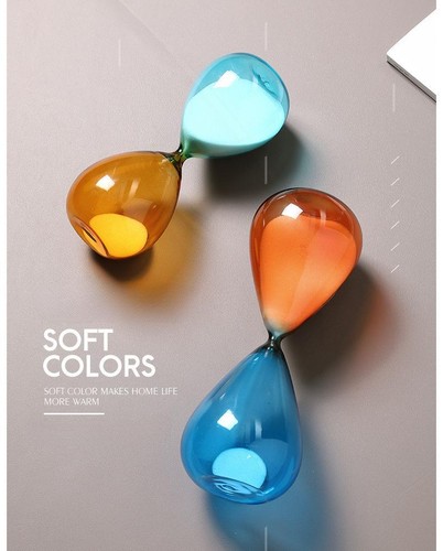 Reloj de Arena 5-60 Minutos Arte Vidrio Moderno Pequeño Multicolor Soporte Libre Novedad Decoración - Imagen 19 de 33