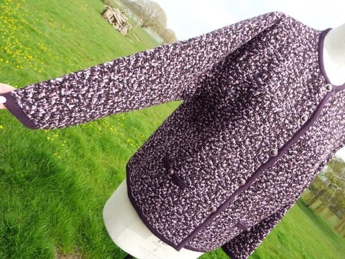 Smart Soft Knit Blackberry Fleck Jacket EASTEX Plus Size 20 BNWT RRP £79.99 - Picture 3 of 4