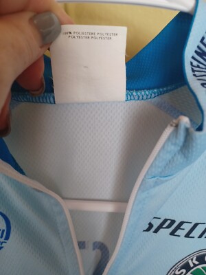 Maillot Cyclisme Nalini Gerolsteiner Taille 4 - Bleu, 1/4 Zip, Fabriqué En Italie