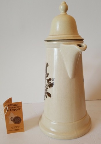Vintage Pfaltzgraff Village Stoneware Pitcher Large 1970s Floral MCM - Picture 4 of 12