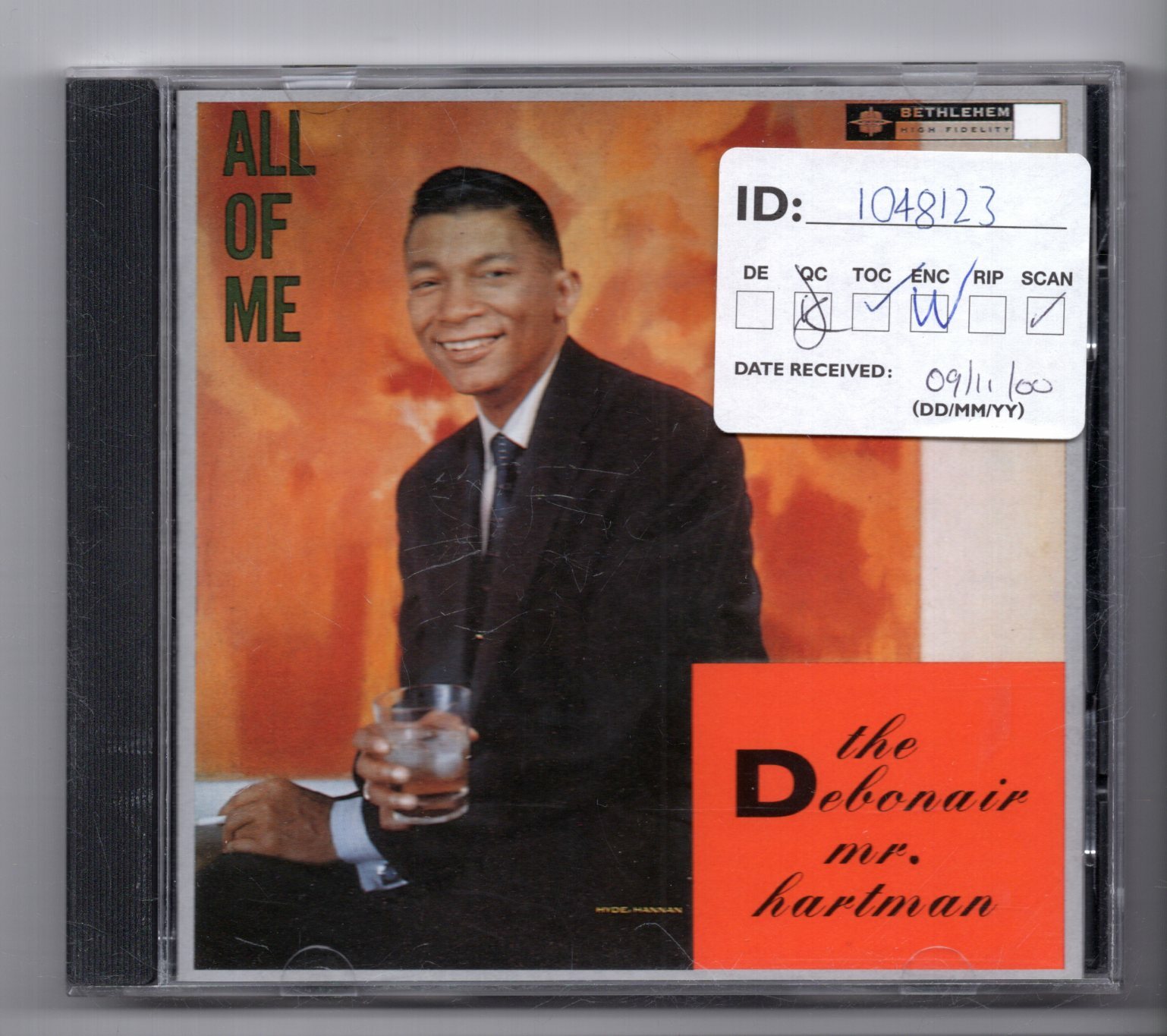 (JX594) Johnny Hartman, All Of Me - 1992 CD
