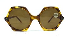 ONE-PIECE VINTAGE SUNGLASSES ITALY OCTAGON EYE PARTY FRAME 70s DISCO EYEWEARS