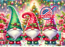 Gnome Diamond Painting Art Kit for Adults Christmas Diamond Art Painting for Beg