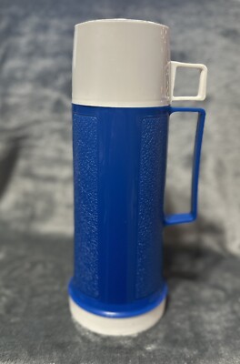 Vintage Blue THERMOS Glass Filler 22F Stopper 722 Cup 22A63 Coffee