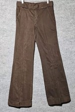Vtg 70s CHEAP JEANS Mens MoD Pants BELL BOTTOM DISCO Trousers 32/36 Cuffed Hem
