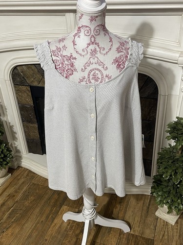 Plus Size Tank Top 3X New Summer Top with Ruffled Straps a.n.a.