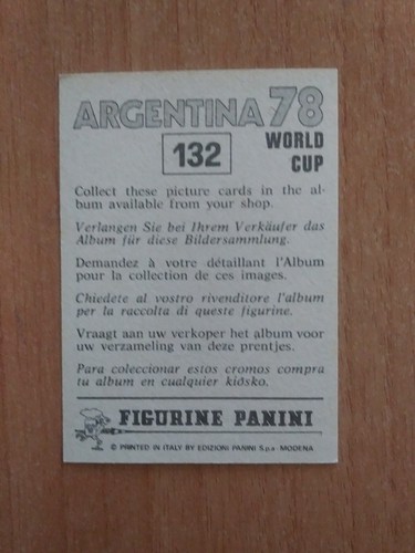 FIGURINE CALCIATORI PANINI ARGENTINA 78 (N. 1-205) SCEGLI DAL MENU A TENDINA - 第 183/299 張圖片