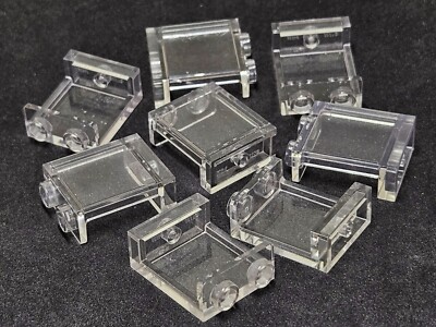 Lego Platte 1x2x2, verstärkte Seiten [87552/35378/94638] trans transparent x8