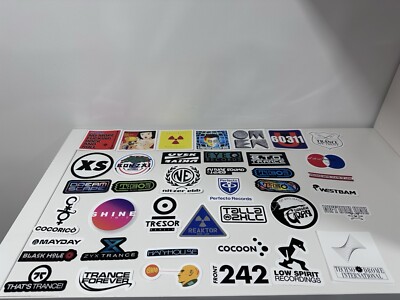 40x Techno Sticker Aufkleber Label Tresor Berlin U60311 Omen Dorian Gray *NEU*