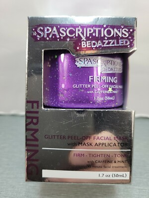 Spascriptions Bedazzled Glitter Peel Masks Firming Refining 1.7oz 