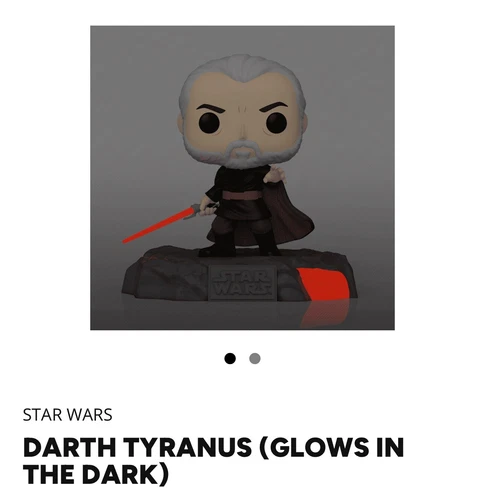 Funko POP Star Wars RED SABER SERIES Darth Tyranus #522 *Glow In Dark* Exclusive
