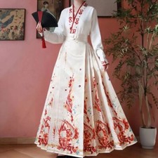 Vintage Hanfu Horse Face Skirt Women Traditional Hanfu 2PCS Shirt Pleats Skirt