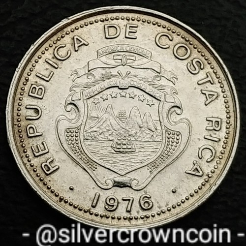 Costa Rica 🇨🇷 10 Centimos 1976 (sm). KM#185.2.  B.C.C.R. Dime 10 Pence coin.  - Foto 1 di 7