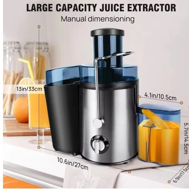 Juicer Machine 1000W Whole Fruit Vegetable Juice Extractor 500ML Capacity UK