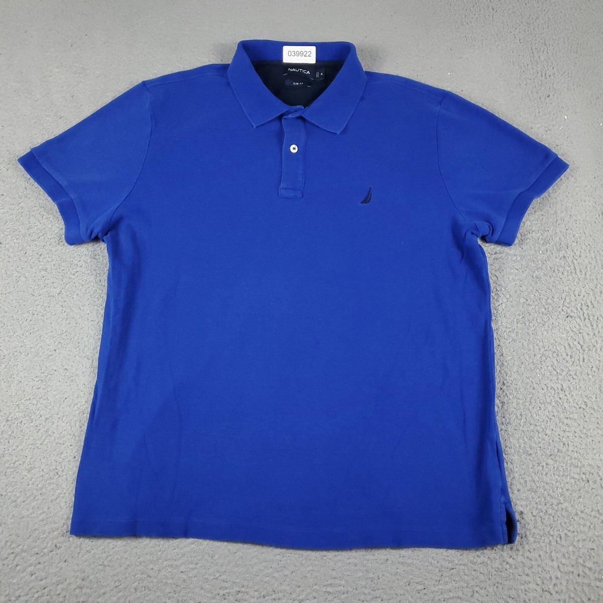 Nautica Polo Shirt Mens XL Blue Casual Short Sleeve Adult