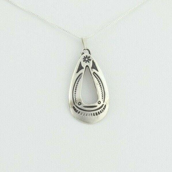 Sterling Silver Stamped Pattern Southwestern Styl… - image 4