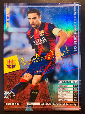 WCCF カード 2014-15 Panini WCCF Stars of Club SOC 26 Xavi Hernandez Barcelona