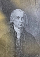 1884 Vintage Magazine Illustration President James Madison