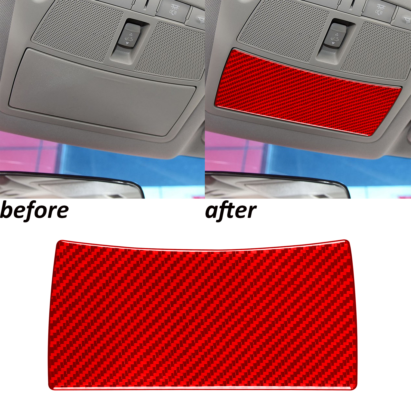 Red Carbon Fiber Roof Trim Cover for 2013-2018 Nissan Altima