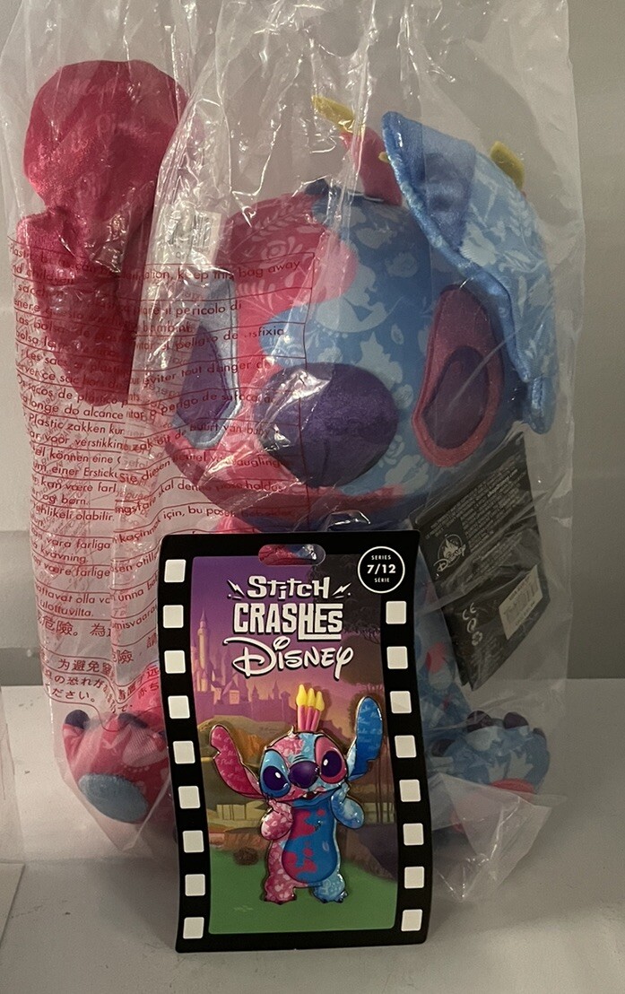 Stitch Crashes Disney Sleeping Beauty Plush & Pin Limited Release