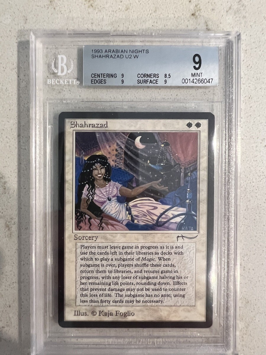 MTG Arabian Nights Shahrazad BGS Graded 9 Mint NM Unplayed MTG Arabian Nights Shahrazad BGS Graded 9 Mint NM Unplayed