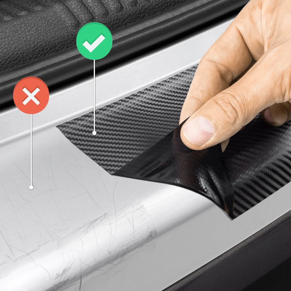 Lámina protectora de borde de carga para Citroën DS3 óptica carbono - Imagen 4 de 4