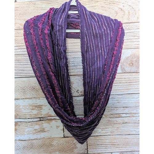 Purple Woven Infinity Scarf