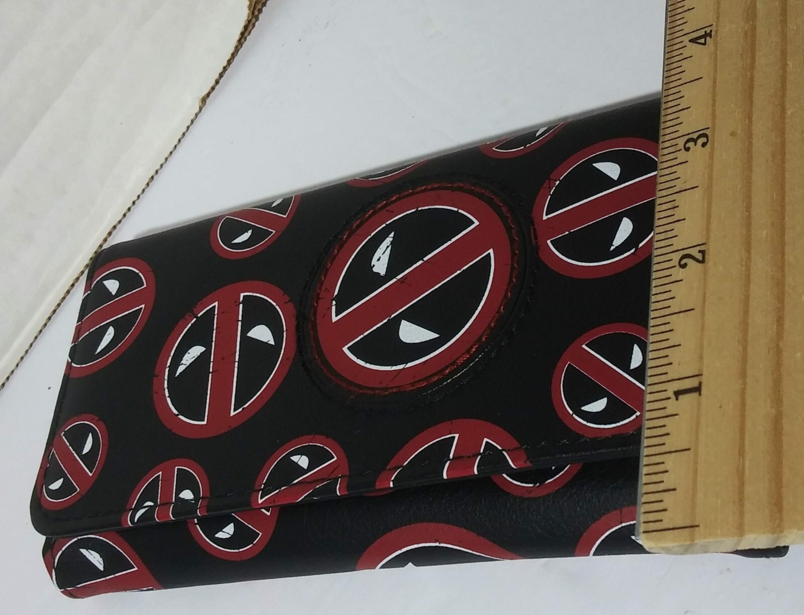 Deadpool Wallet Patchwork Face Distressed Snap Tr… - image 3