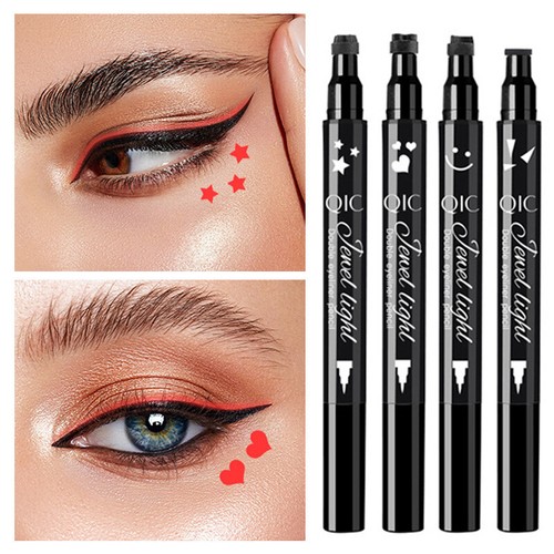 Winged Stamp Eyeliner Double-head Eye Liner Pen Black Liquid Waterproof Makeup_ - Picture 3 of 20