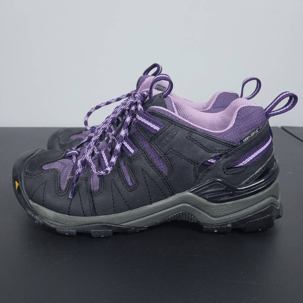 Scarpe da trekking Keen donna Targhee impermeabili nere viola taglia 5 pelle outdoor
