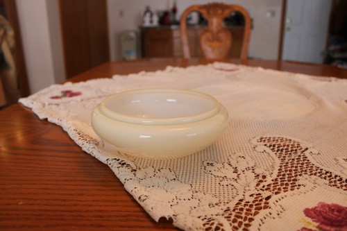 Custard Cream Vintage Saucer Replacement Light fixture Covering Globe - Picture 2 of 6