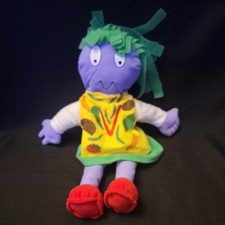 Letter People Alphabet Plush Puppet Abrams - -Miss V wears a vegetable vest
