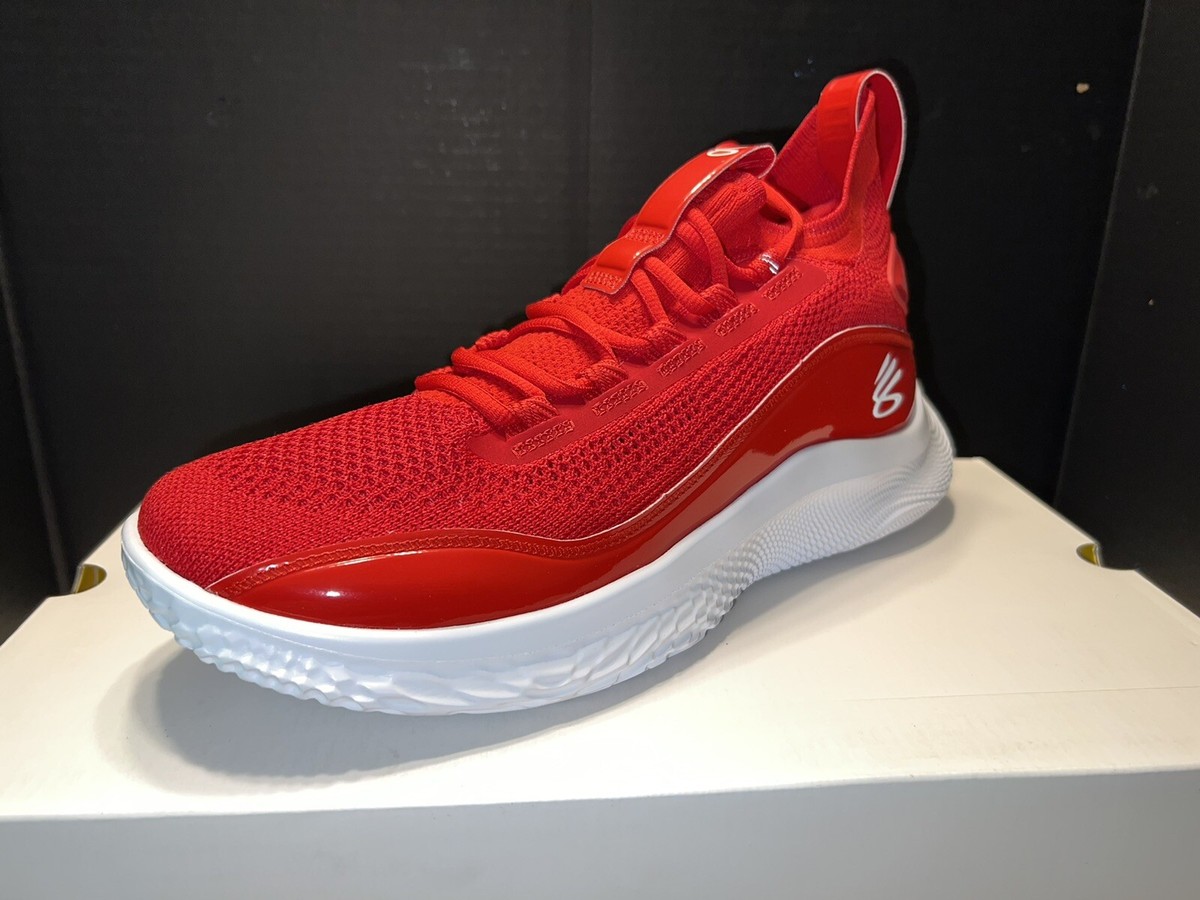 Under Armour UA Curry 8 NM Team Basketball Shoes Red/White 3024785