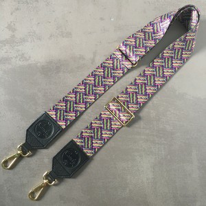 Black Guitar Strap Style Handbag Strap, Adjustable Bag Strap for