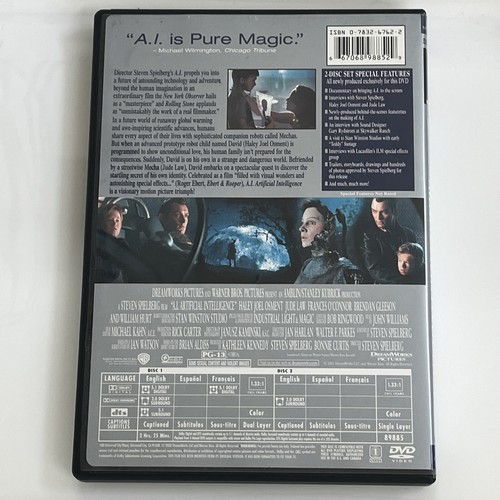 A.I. Artificial Intelligence (DVD, 2002, 2-Disc Set, Special Edition) - Picture 2 of 5