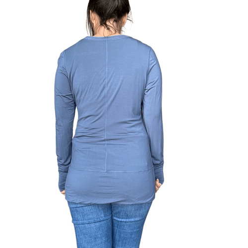 Lululemon Rule The Day Long Sleeve Blue Tunic Top Women Size Large Athletic L - Picture 5 of 8