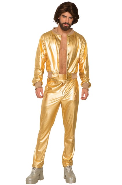 gold lame jumpsuit 70s