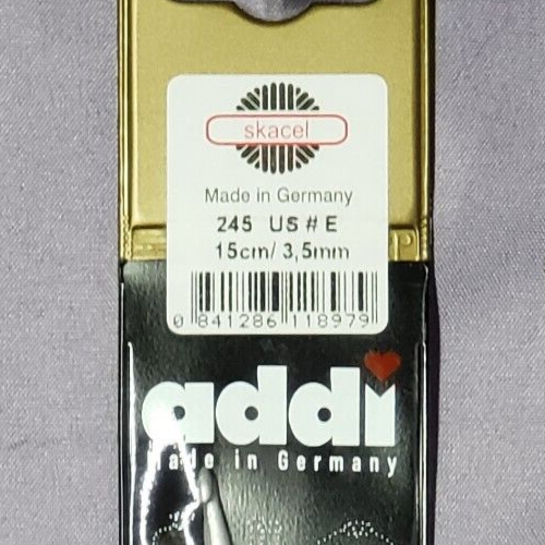 Addi Premium Stahl Häkelnadel US E / 245 Skacel 15 cm 0,35 mm Germany NEU - Bild 2 von 4