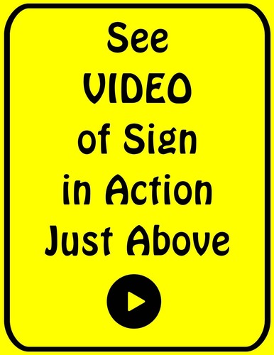 LED leuchten rot blinkend blinkend Aufmerksamkeit greifend laminiert Hundeschild Warnung - Bild 2 von 6