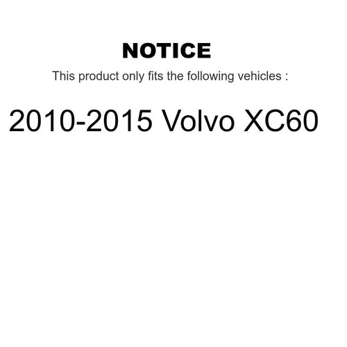Ceramic Semi-Metallic Pad Coated Brake Rotor Front Rear Kit For 10-15 Volvo XC60 - Picture 2 of 18
