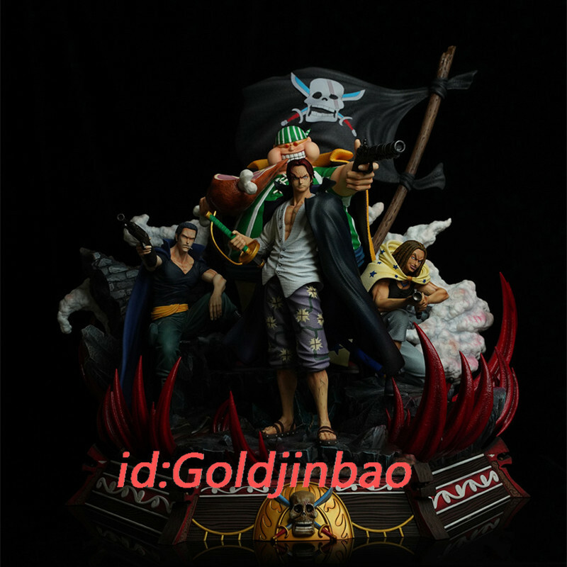 One Piece Red Hair Pirates Resin Statue Shanks Model Yasopp lucky