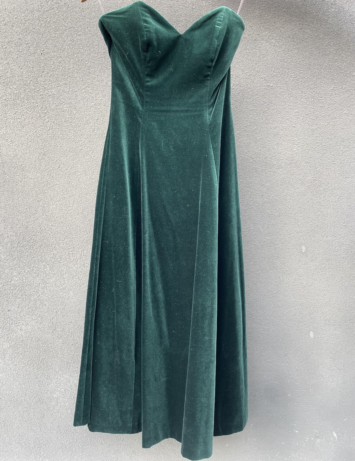 Vintage Monsoon Twilight Velvet Dark Green Midi Eveni… Gem